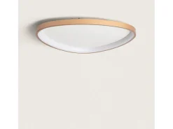 Ledkia Plafón-Plafón LED 30W Ovalado Metal Ø600 mm CCT Seleccionable Owen Dorado Multicolor