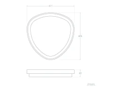 Ledkia Plafón-Plafón LED 30W Ovalado Metal Ø600 mm CCT Seleccionable Owen Dorado Multicolor