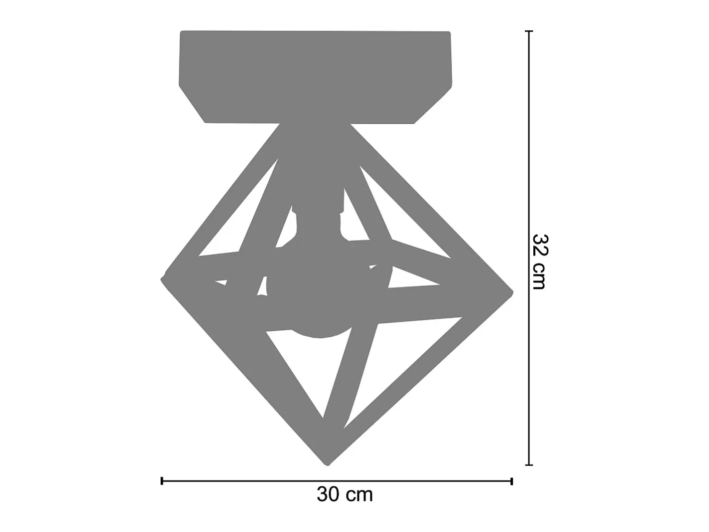 TOSEL Plafón ,metal ,Aluminio ,A37xD35xP35cm Plateado Online