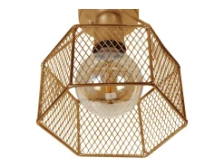 TOSEL Plafón-Plafón ,metal, ,A17xD20xP20cm Dorado