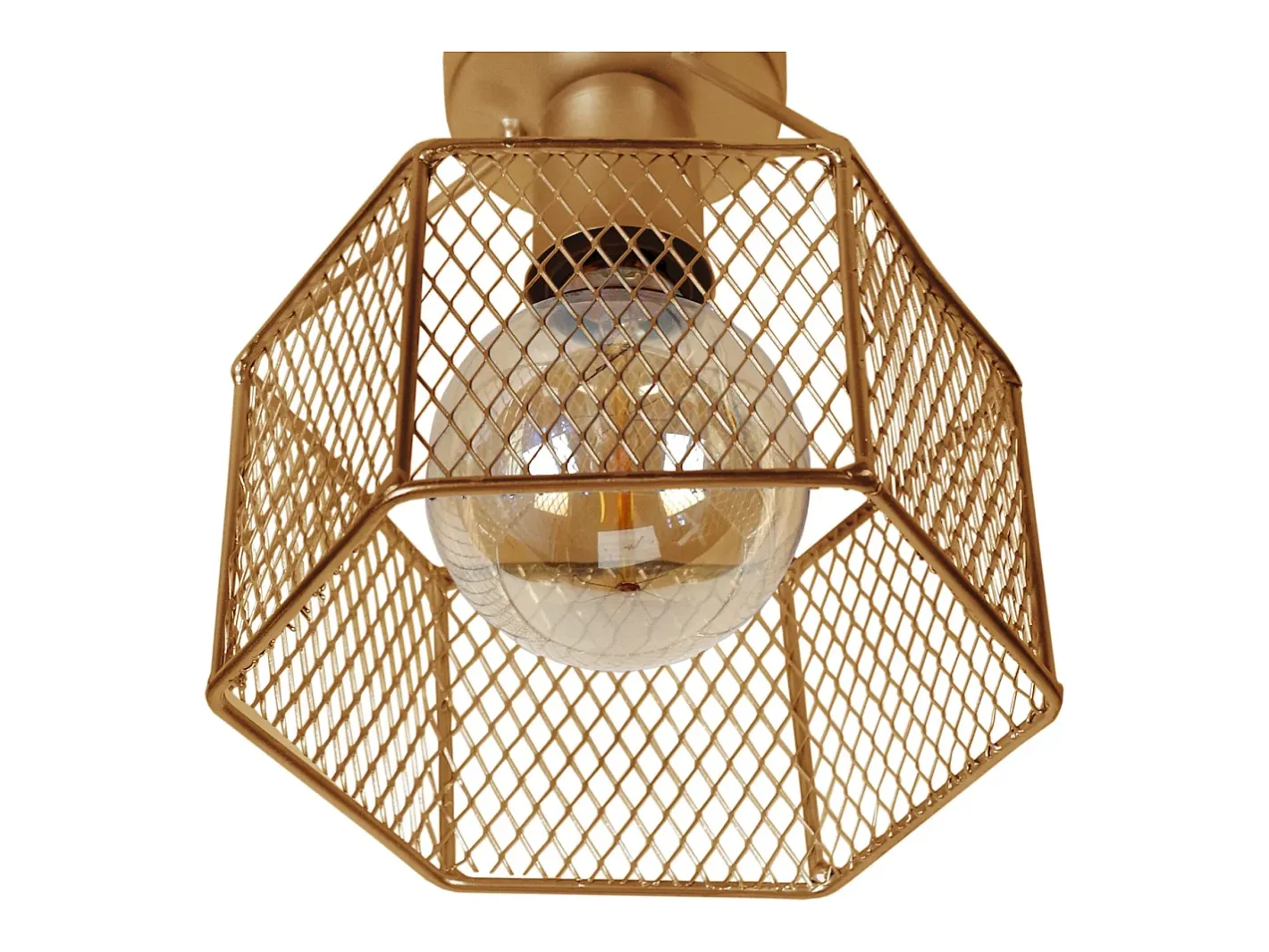 TOSEL Plafón-Plafón ,metal, ,A17xD20xP20cm Dorado