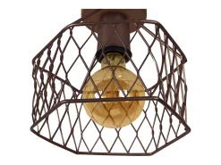 TOSEL Plafón-Plafón ,metal,Marrón,A17xD20xP20cm Marru00f3n