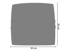 TOSEL Plafón ,vidrio, ,A15xD 30x P 30cm Negro