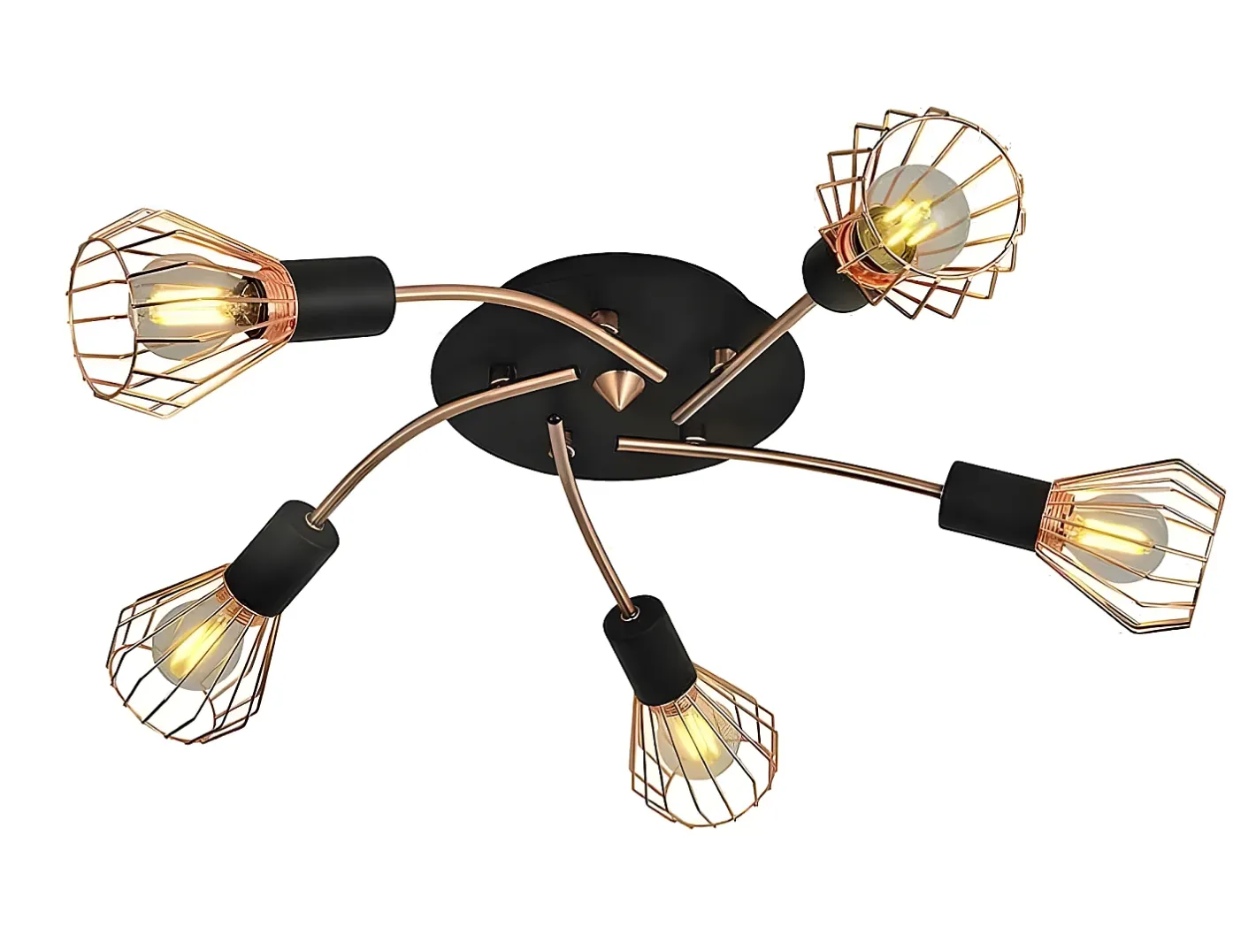 AKUNADECOR Plafon 5 Luces San Petesburgo Cobre Cobrizo Outlet