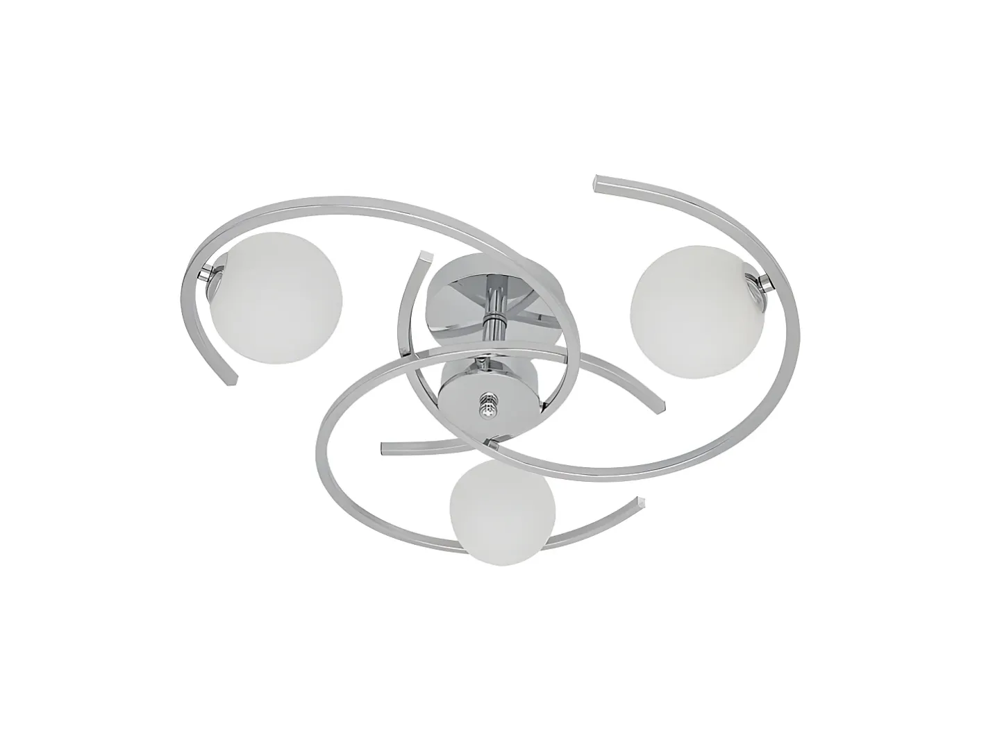 AKUNADECOR Plafon De 3 Luces Modelo Conil Color Cromo Plateado Sale