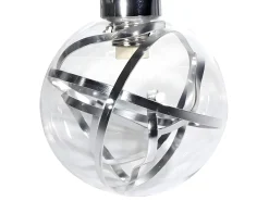 AKUNADECOR Plafón-Plafon De 6 Luces Modelo Varanasi Cromo Plateado