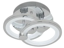 AKUNADECOR Plafon Led 3 Temperaturas Sydney Cromo 32w Plateado