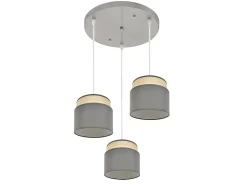 AKUNADECOR Plafon Natural/gris Modelo Kandy 3luces Regulable Plateado Discount