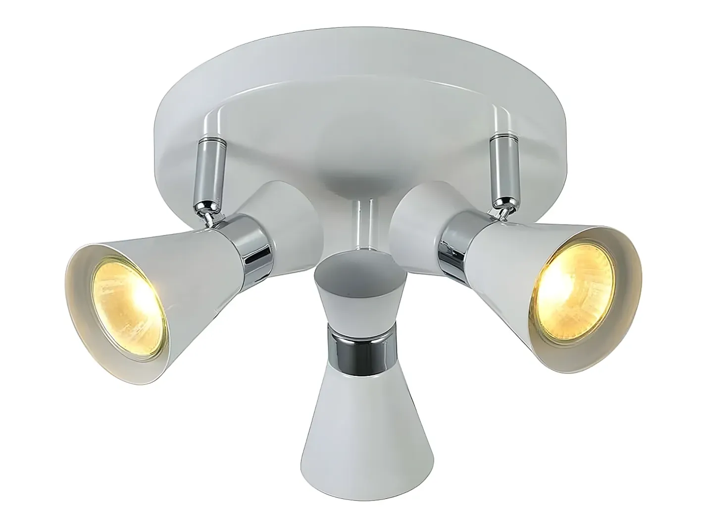 Hot AKUNADECOR Plafon Para Baño Modelo Maximo -cromo 3 Focos Blanco