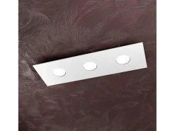 Plafoniera Moderna Rettangolare Area Metallo Bianco 3 Luci Gx53 Blanco Outlet