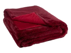 Best J-Line Plaid de poliéster de 180x130 cm Rojo