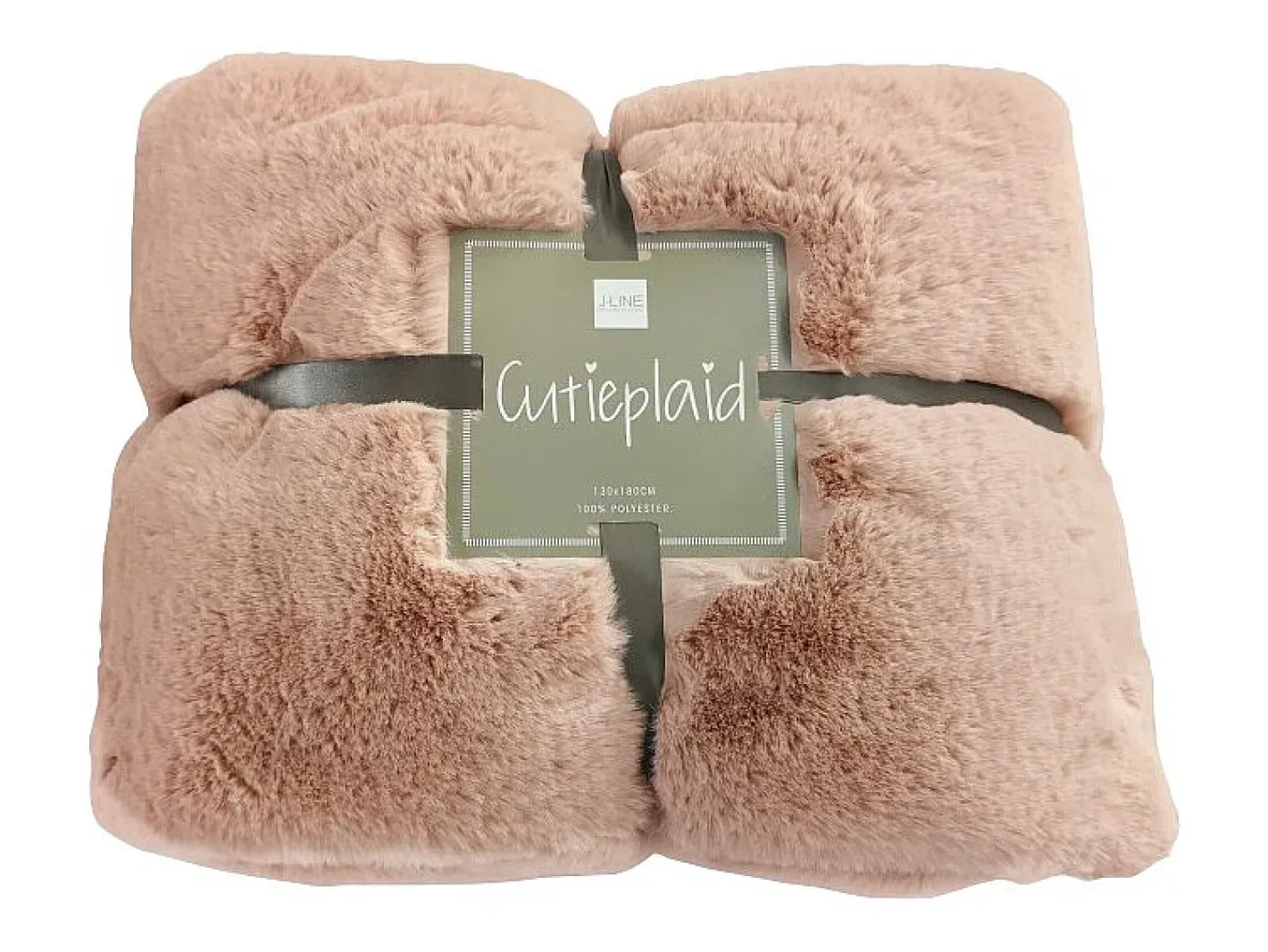 Online J-Line Plaid de poliéster claro de 180x130cm Rosa