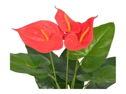 Clearance Planta artificial con maceta Anthurium 45 cm y Amarillo Rojo