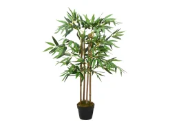 Planta artificial con maceta Bamboo Twiggy 90 cm Verde Sale