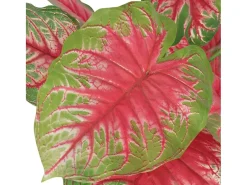 Planta Artificial-Planta artificial con maceta Caladium 85 cm y Rojo Verde