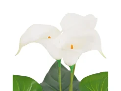 Planta artificial con maceta Cala 85 cm Blanca Blanco Online