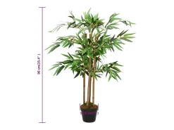Best Planta artificial de bambú Twiggy con macetero 90 cm ES605203 Verde