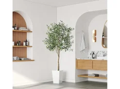 Online DripeX Planta artificial de oliva de 180 cm, decoración de plantas s falsas, removible, para el jardín de balcón de salón de dormitorio de la casa Verde