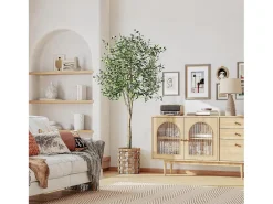 Online DripeX Planta artificial de oliva de 180 cm, decoración de plantas s falsas, removible, para el jardín de balcón de salón de dormitorio de la casa Verde