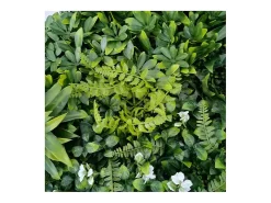 Planta artificial de pared - Modelo de flor blanca - Dimensiones : 100 x 100 cm Verde