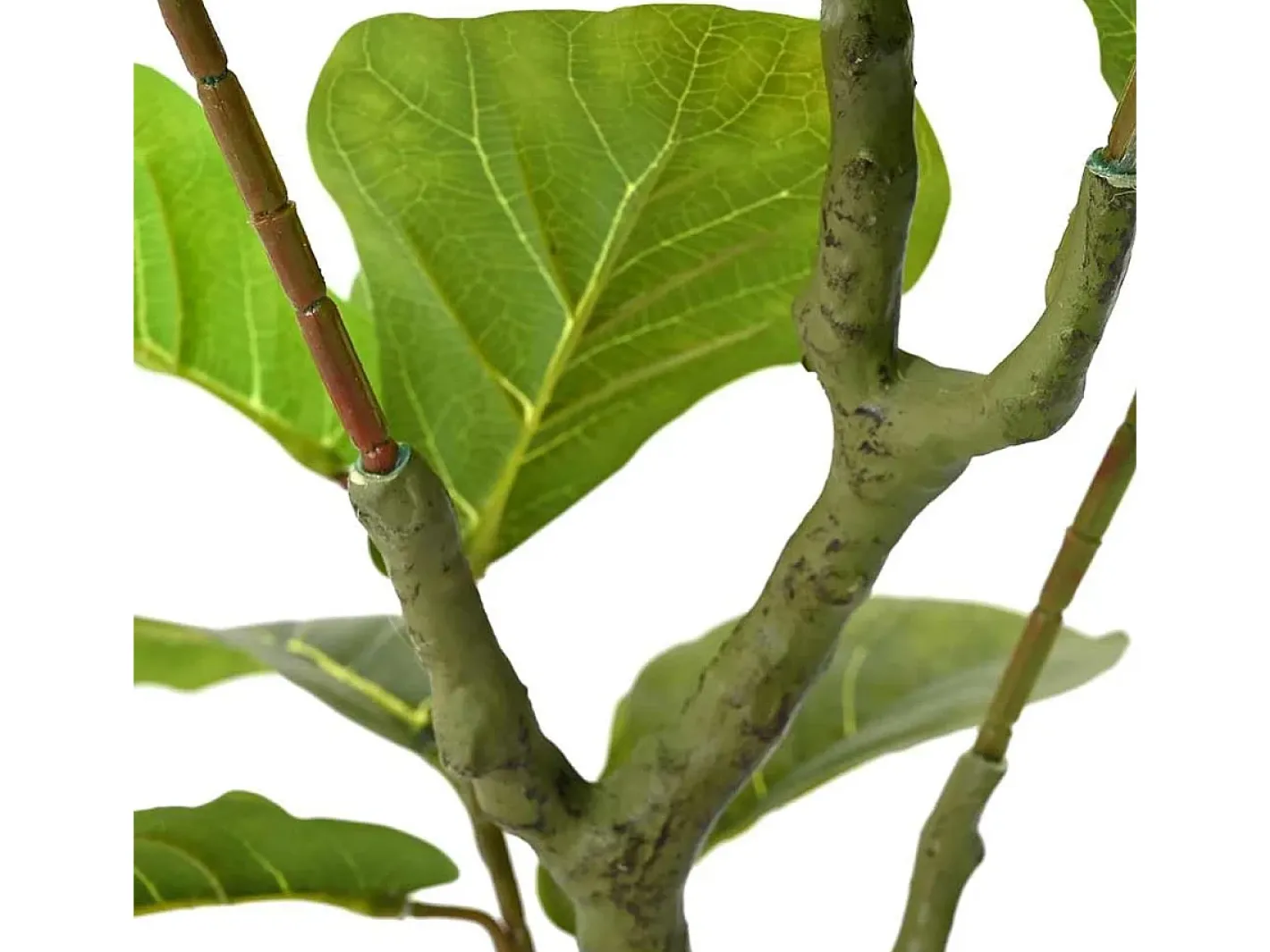 vidaxl Planta artificial Ficus 30 hojas 125 cm Verde