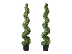 Planta Artificial, SucceBuy 150 cm Boj Artificial Topiario, Resistente a los Rayos UV, Decoraci贸n para el Hogar, 2 Unidades Verde New