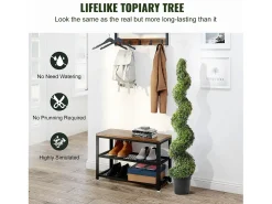 Planta Artificial, SucceBuy 150 cm Boj Artificial Topiario, Resistente a los Rayos UV, Decoraci贸n para el Hogar, 2 Unidades Verde New
