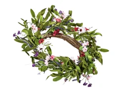 Planta Artificial, SucceBuy Corona Artificial de 55,88 cm, Decoración y Verde para todas las Estaciones Rosa New
