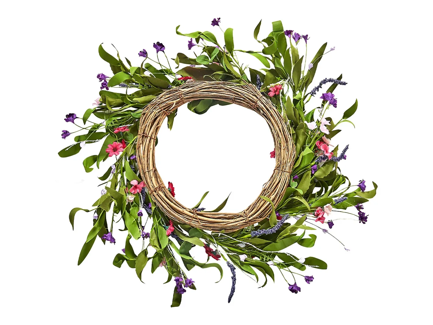 Planta Artificial, SucceBuy Corona Artificial de 55,88 cm, Decoración y Verde para todas las Estaciones Rosa New