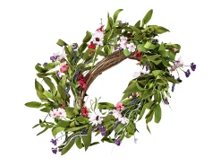 Planta Artificial, SucceBuy Corona Artificial de 55,88 cm, Decoración y Verde para todas las Estaciones Rosa New