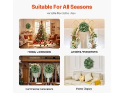 Discount Planta Artificial, SucceBuy Corona Artificial de 66,04 cm, Hojas de Eucalipto , para todo el Año Verde