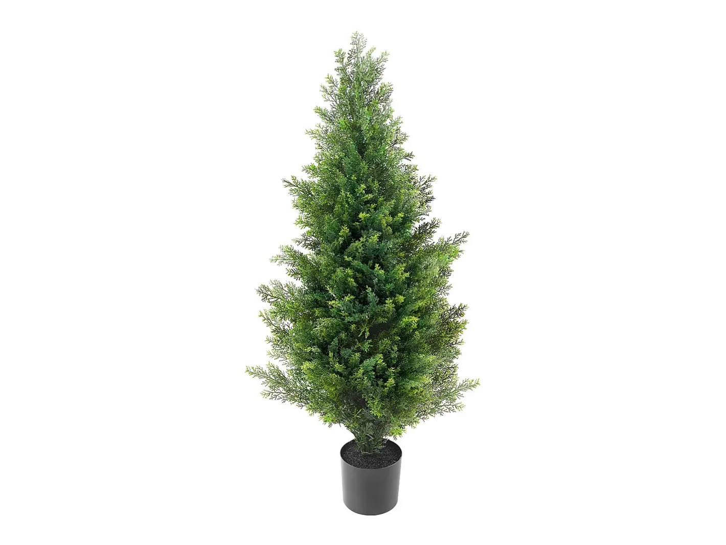 Planta Artificial-Planta Artificial, SucceBuy Paquete de 2 Árboles Topiarios Artificiales de Cedro de 91 cm Resistentes a los Rayos UV para Decoración Interior/Exterior Verde