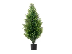 Planta Artificial-Planta Artificial, SucceBuy Paquete de 2 Árboles Topiarios Artificiales de Cedro de 91 cm Resistentes a los Rayos UV para Decoración Interior/Exterior Verde