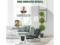 Sale Planta Artificial, SucceBuy Árbol Topiario Artificial de 120 cm, Planta Decorativa con Hojas Reemplazables Verde