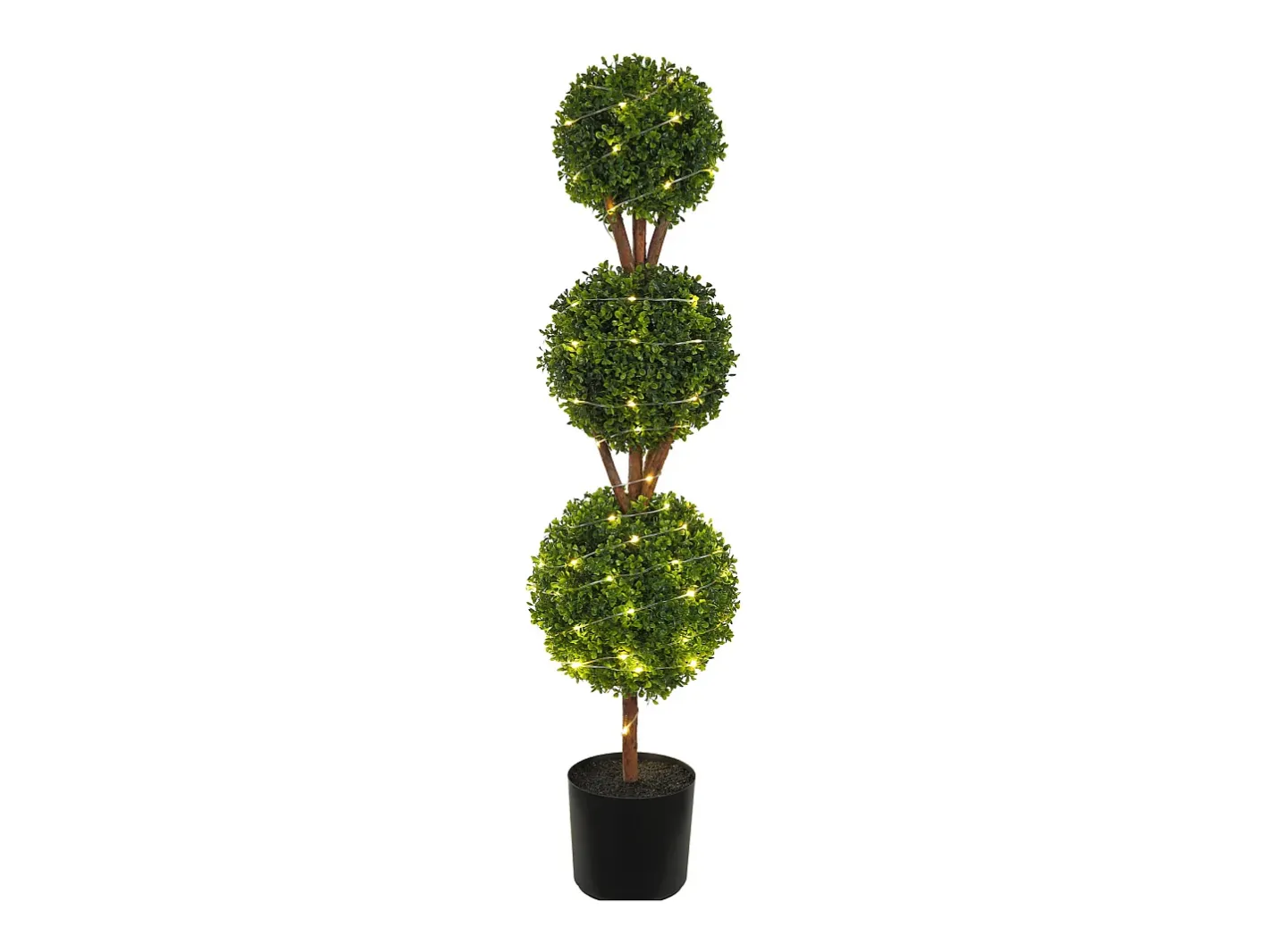 Sale Planta Artificial, SucceBuy Árbol Topiario Artificial de 120 cm, Planta Decorativa con Hojas Reemplazables Verde