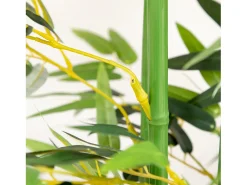 Clearance Planta de bambú artificial, 180 cm, en maceta de madera de pino, para interior y exterior, decorativa, (35 x 35 x 180 cm) Verde