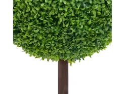 Planta Artificial-Planta de boj artificial con maceta en forma de bola 71 cm Verde