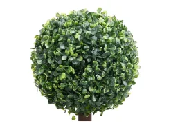 Planta Artificial-Planta de boj artificial con maceta en forma de bola 118 cm Verde