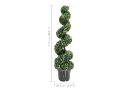 Planta Artificial-Planta espiral de Boj artificial con macetero 117 cm ES553278 Verde