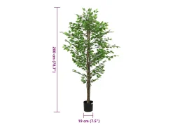 Discount Planta ficus artificial 1260 hojas 200 cm Verde