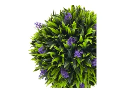 Planta Artificial-Plantas artificiales de lavanda, 2 piezas, con maceta y musgo artificial, 60 cm, (24 x 24 x 60 cm) Verde