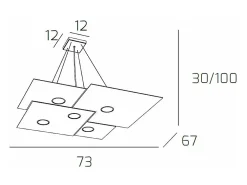 Plate Sospensione 5 Luci Sabbia Marru00f3n Online