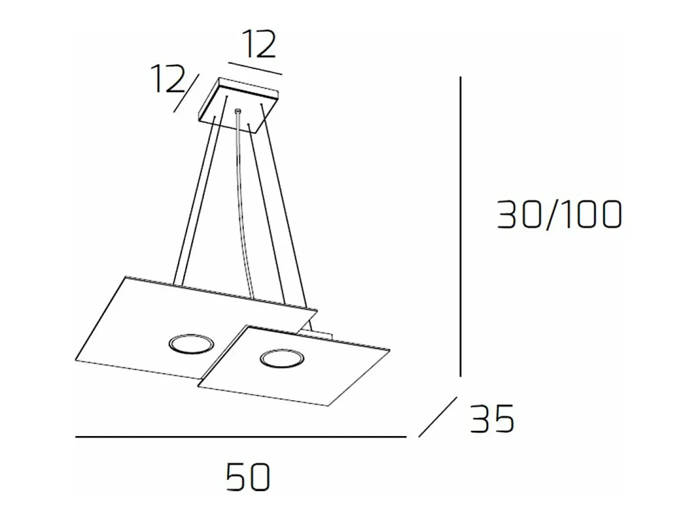 Best Plate Sospensione 2 Luci Sabbia Marru00f3n