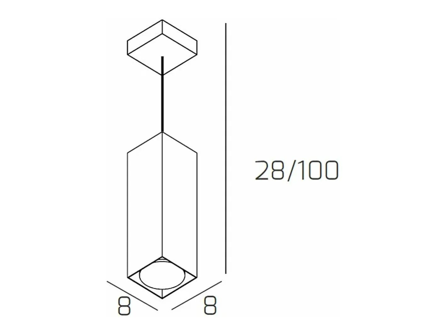 Plate Sospensione Tubo H.25 1 Luce Grigio Antracite Gris Outlet
