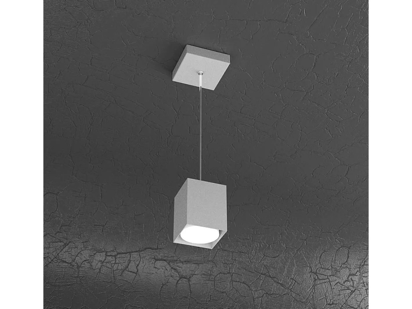 Hot Plate Sospensione Tubo H.10 1 Luce Grigio Gris