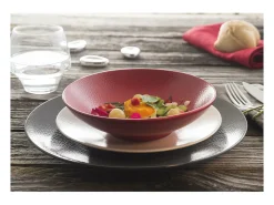 MEDARD DE NOBLAT Plato de Ensalada y Pasta Stone Rouge 19 cm (Lote de 6) Rojo Outlet