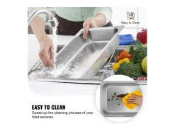 Clearance Plato, SucceBuy - Sartén Vaporera de Acero Inoxidable de 10,1 CM de Profundidad con Tapa, 13 L, Antiatasco, Paquete de 4