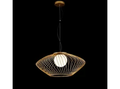 Online Maytoni Plec Lámpara Colgante de Techo Cage Oro, 1 Luz, E27 Dorado