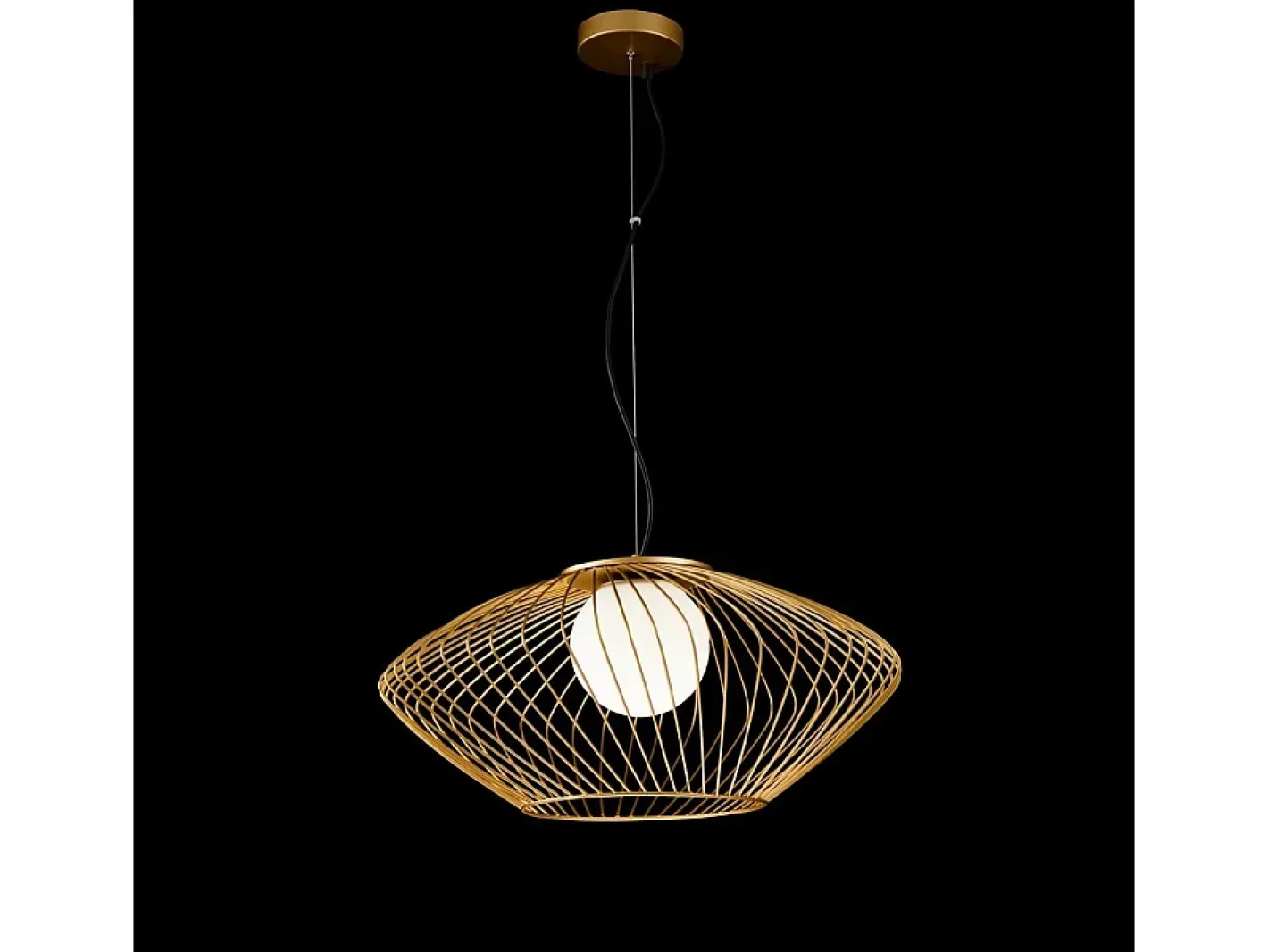 Online Maytoni Plec Lámpara Colgante de Techo Cage Oro, 1 Luz, E27 Dorado