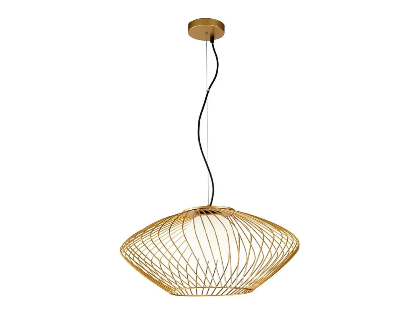 Online Maytoni Plec Lámpara Colgante de Techo Cage Oro, 1 Luz, E27 Dorado